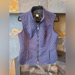 Arista Navy Blue Quilted Equestrian Zip Up Vest Size Large
